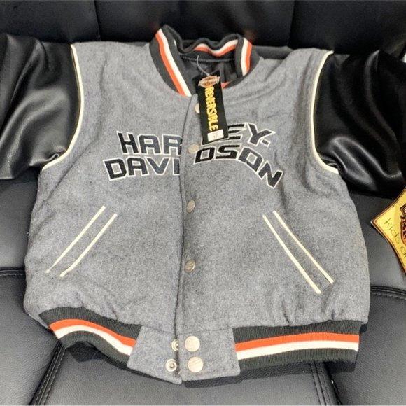 Toddler Harley Davidson Reversible Jacket Size 3T - Picture 1 of 4
